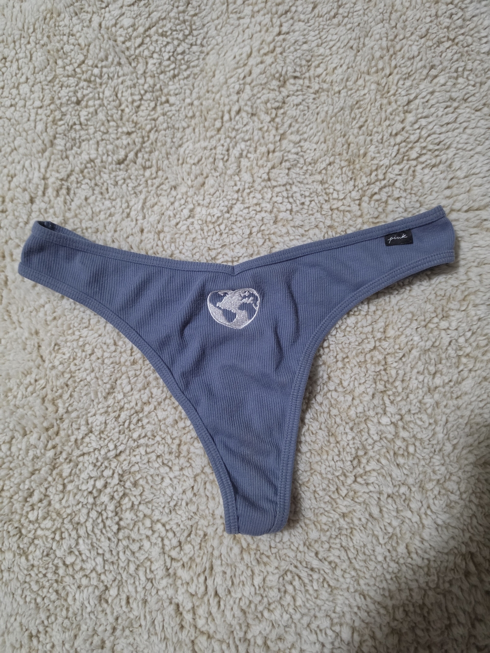 VS PINK Ribbed Thong Panty